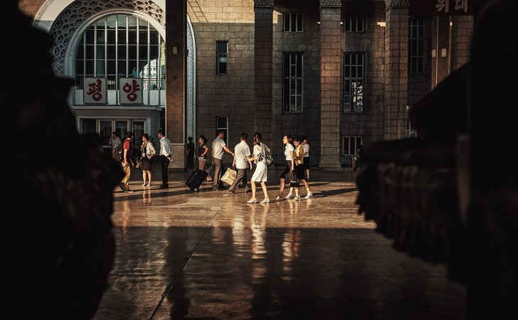 a staged train station picture